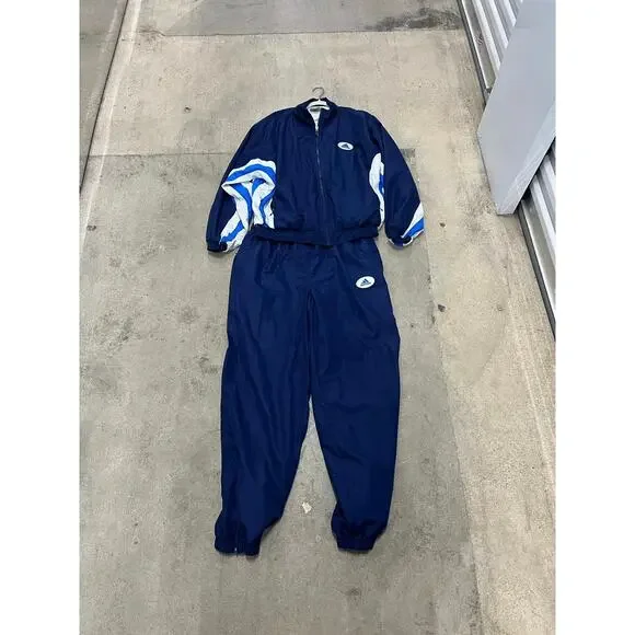 Vintage 1990’s Adidas Blue and White Two Piece Track Suit Size Large
